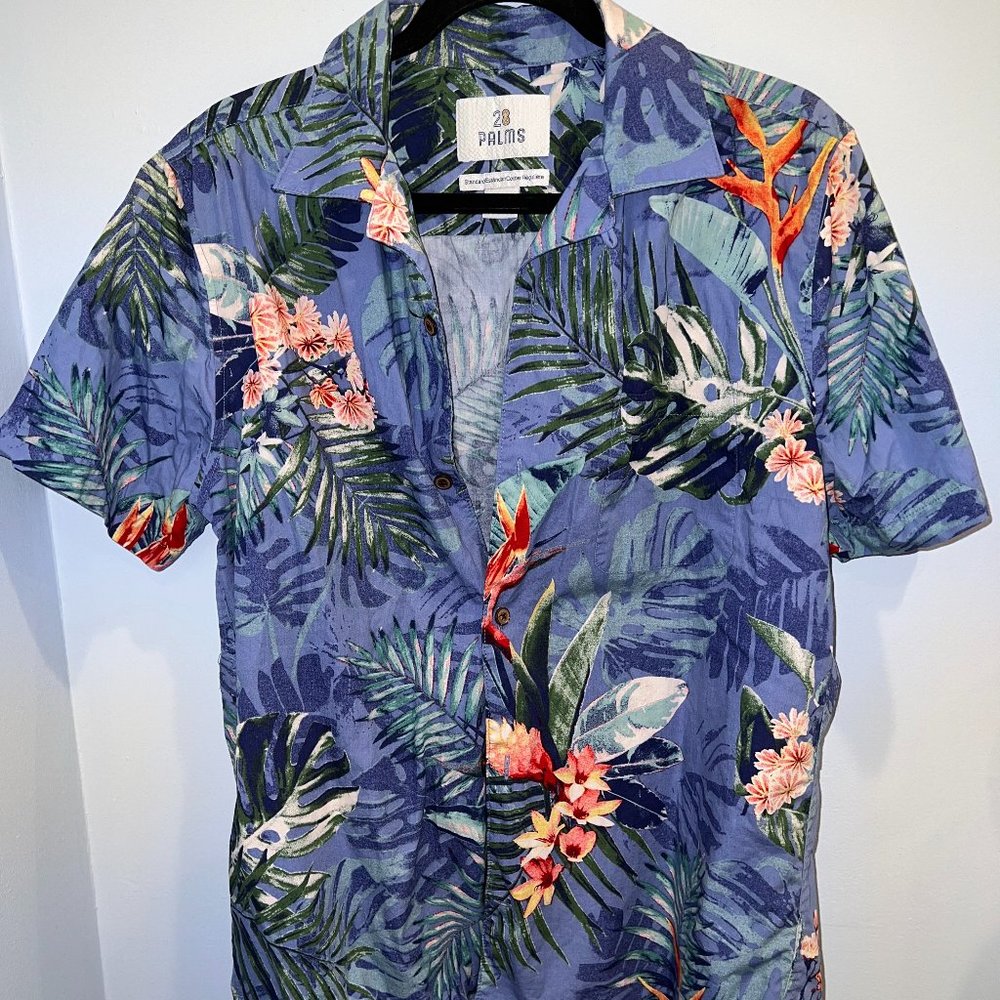Tropical Print Button up